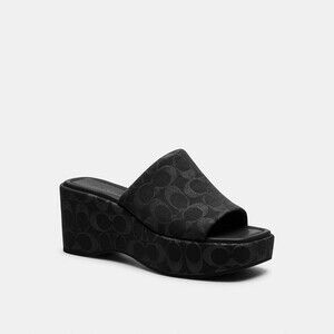 Coach Outlet Phoebe Platform Sandal In Signature Denim